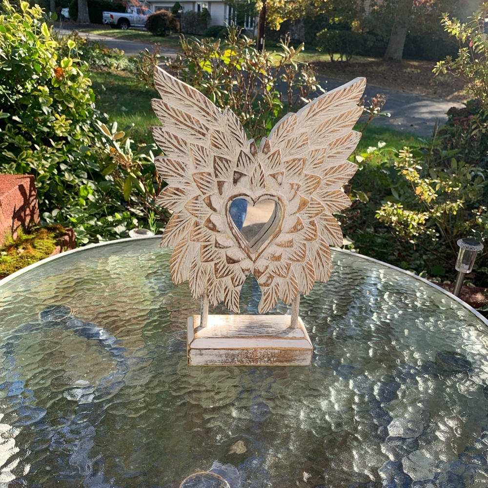 Rustic wooden Angel Wings Sculpture